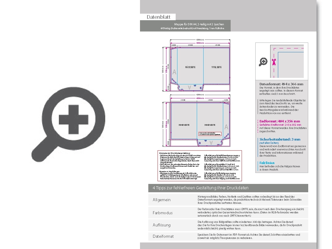 Product Bild mappe_f__r_din_a4__2-teilig_mit_2_laschen__4_0_farbig_(au__enseite_bedruckt)__mit_softfeel-folie_kaschiert